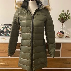 “LATE to the Winter Game” Long Puffer Coat